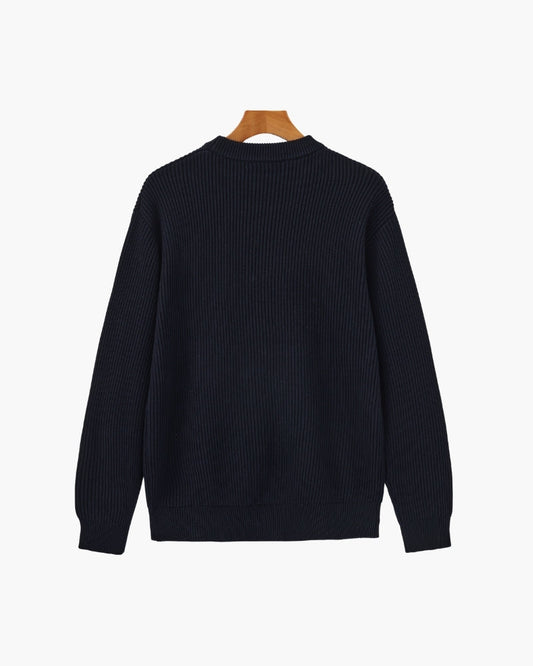 Ribbed Knit Crew Sweater