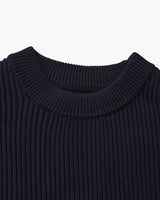 Ribbed Knit Crew Sweater