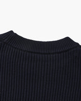 Ribbed Knit Crew Sweater