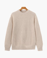 Ribbed Knit Crew Sweater