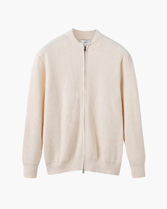 Elio Ribbed Zip Cardigan