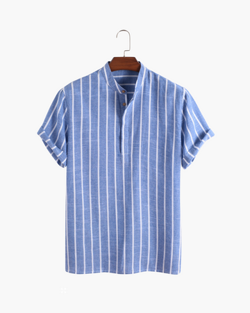Blue Stripe Short Sleeve Shirt