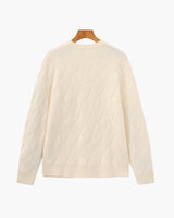 Diamond Knit Crew Sweater