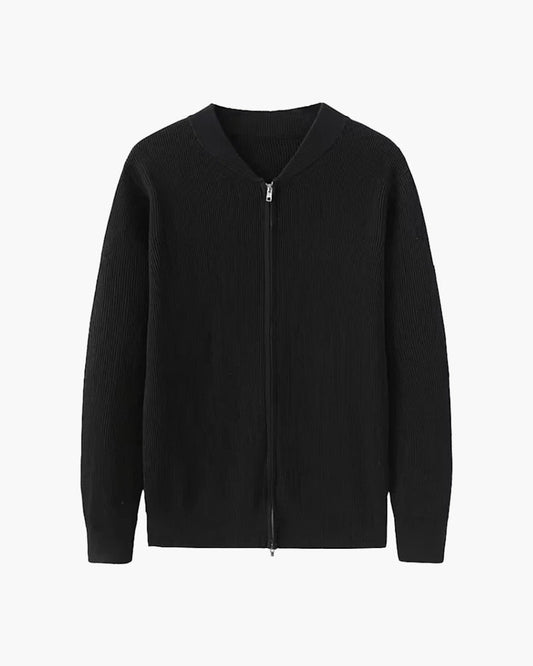 Elio Ribbed Zip Cardigan