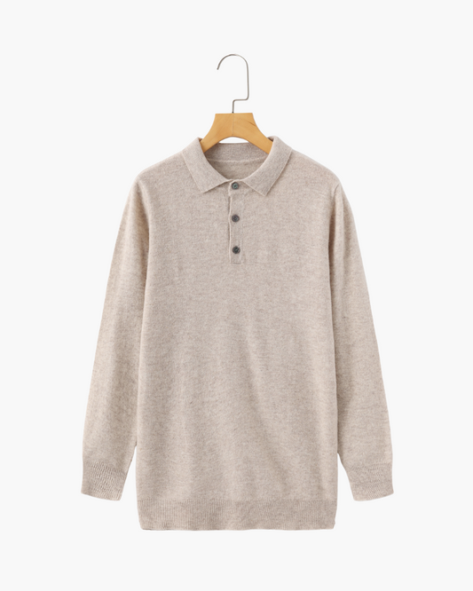 Long Sleeve Knit Polo