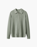 Alder Ribbed Zip Cardigan