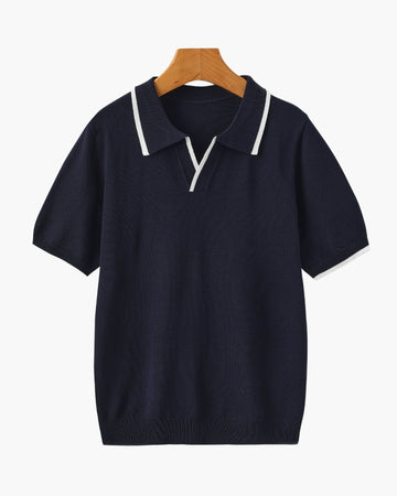 Contrast Trim Knit Polo