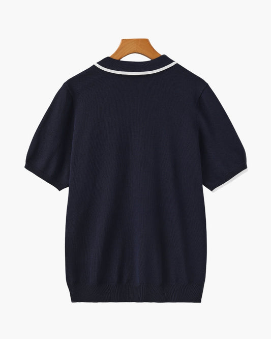 Contrast Trim Knit Polo